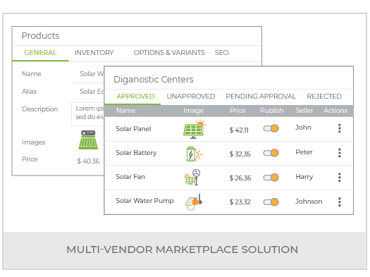 Create Solar Products Multi Vendor Marketplace