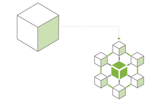 Icon of microservices architecture used by StoreHippo to power innovative ecommerce solutions